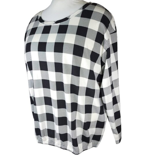 Lands End Shirt Plus Size 2X 20W-22W Pajama Top Lounge Stretch Long Sleeve TShir - Picture 8 of 10